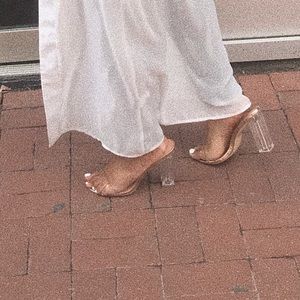Clear heels